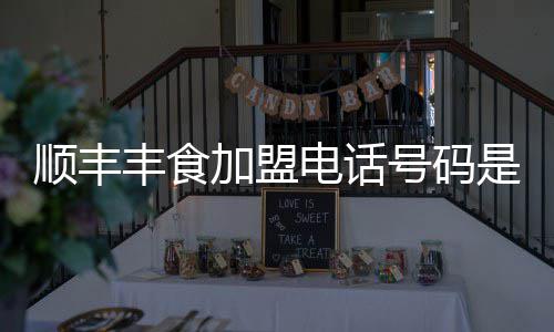 号码电话丰食加盟顺丰是多少